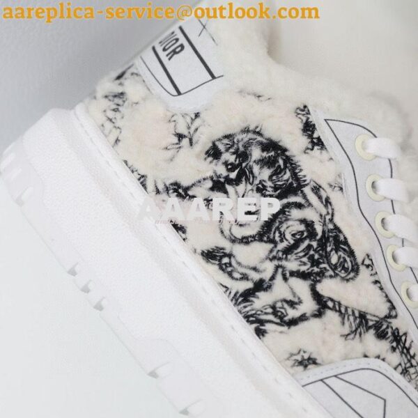 Replica Dior Addict Sneaker Black Toile de Jouy Embroidered Natural Sh 10