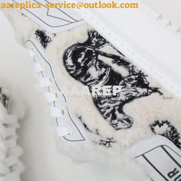 Replica Dior Addict Sneaker Black Toile de Jouy Embroidered Natural Sh 11