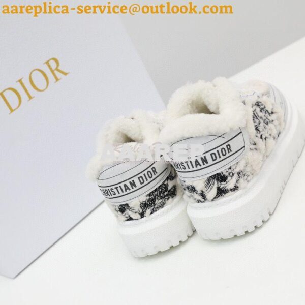 Replica Dior Addict Sneaker Black Toile de Jouy Embroidered Natural Sh 12