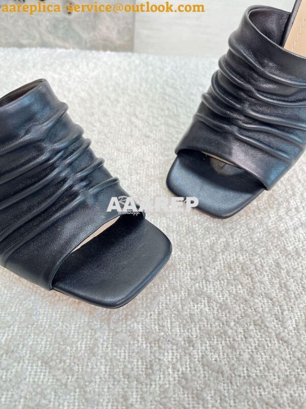 Replica Dior D-Fame Heeled Sandal Pleated Lambskin KCQ775 10