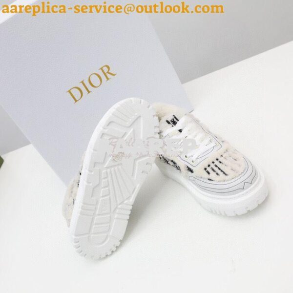 Replica Dior Addict Sneaker Black Toile de Jouy Embroidered Natural Sh 13