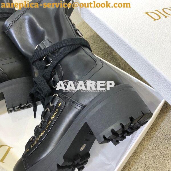 Replica Dior D-Fight Ankle Boot Black Lambskin KCI694 11