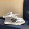 Replica Dior B27 High-Top Sneaker 3SH132 White and Gray Smooth Calfski 2