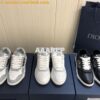 Replica Dior B27 Low-Top Sneaker Blue, Gray and White Smooth Calfskin