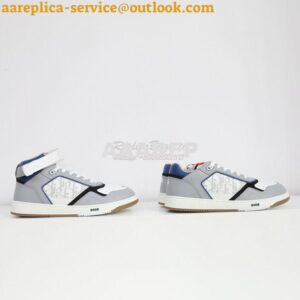 Replica Dior B27 Mid-Top Sneaker Blue, Gray and White Smooth Calfskin