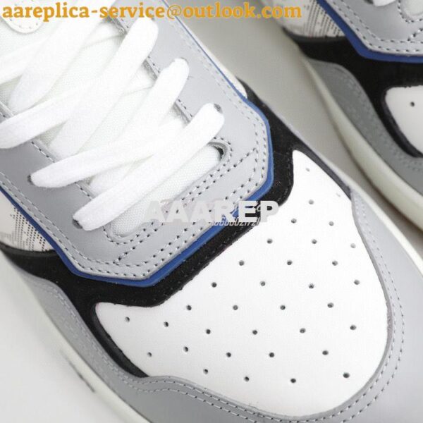 Replica Dior B27 Mid-Top Sneaker Blue, Gray and White Smooth Calfskin 8