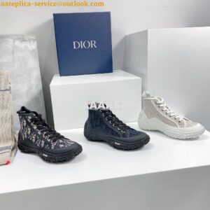 Replica Dior B28 Men/Women High-Top Sneaker Black Dior Oblique Jacquar