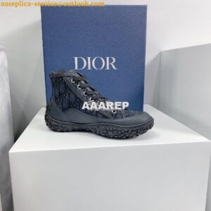 Replica Dior B28 Men/Women High-Top Sneaker Black Dior Oblique Jacquar 2