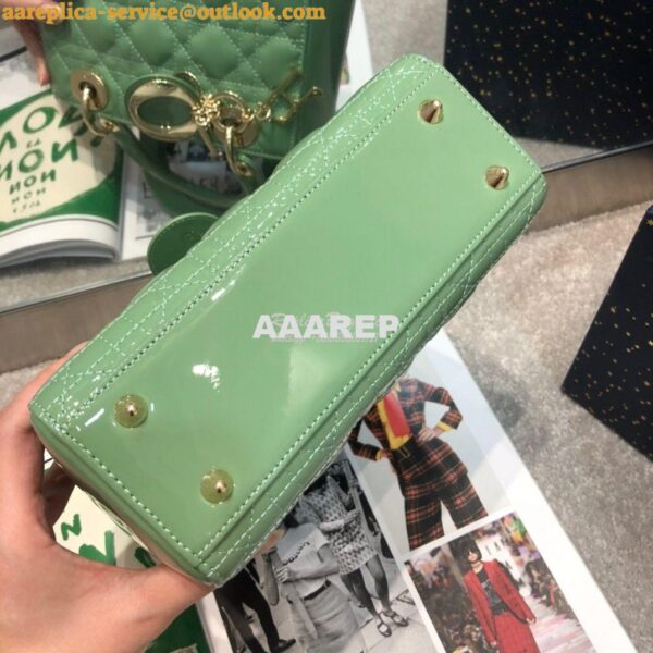 Replica Dior My ABCdior Lady Dior Bag in Patent Calfskin M0538 Avocado 13