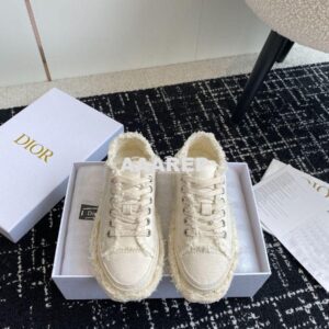 Replica Dior D-Blaze Sneaker Fringed Cotton Canvas KCK405 2