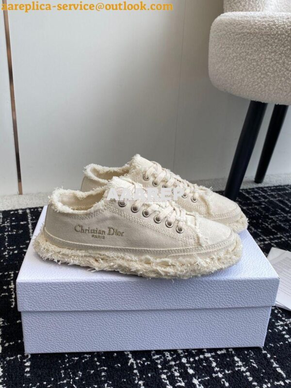 Replica Dior D-Blaze Sneaker Fringed Cotton Canvas KCK405 5