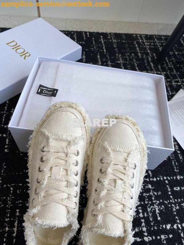 Replica Dior D-Blaze Sneaker Fringed Cotton Canvas KCK405 7