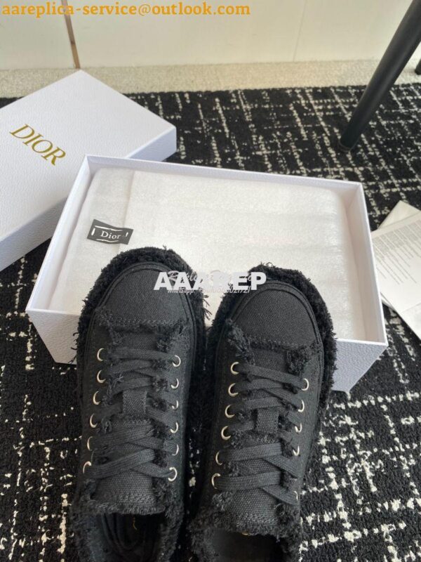 Replica Dior D-Blaze Sneaker Fringed Cotton Canvas KCK405 14