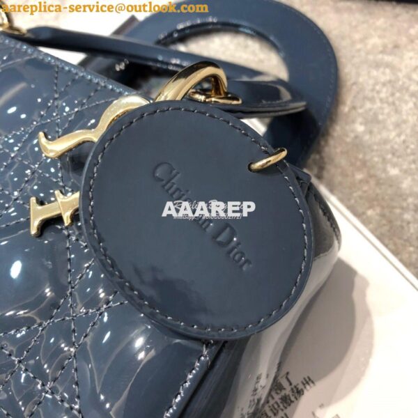 Replica Dior My ABCdior Lady Dior Bag in Patent Calfskin M0538 Dark De 5