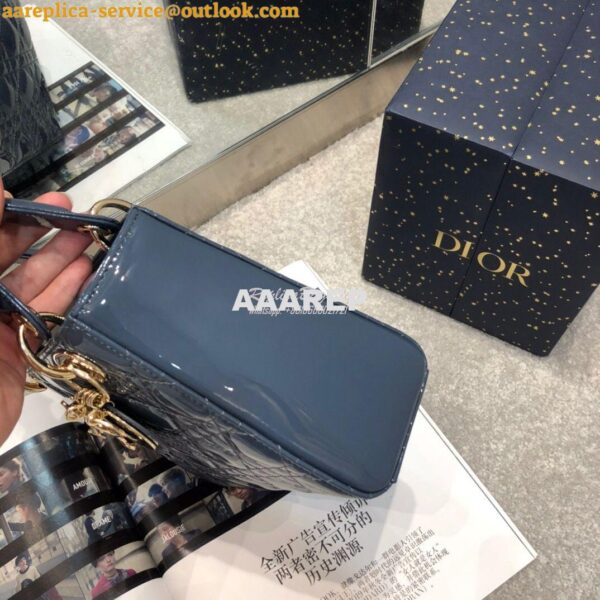 Replica Dior My ABCdior Lady Dior Bag in Patent Calfskin M0538 Dark De 6