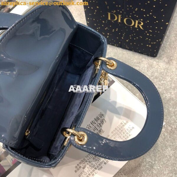 Replica Dior My ABCdior Lady Dior Bag in Patent Calfskin M0538 Dark De 7