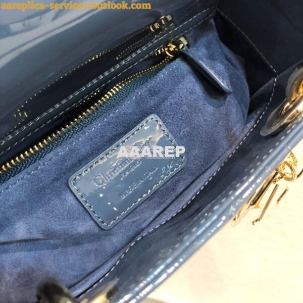 Replica Dior My ABCdior Lady Dior Bag in Patent Calfskin M0538 Dark De 8