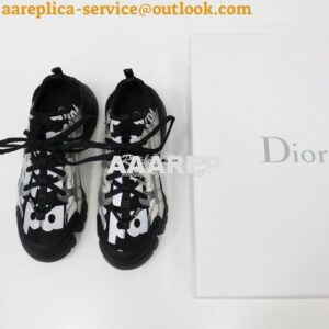 Replica Dior D-Connect Sneaker Black Spatial Printed Reflective Techni 2