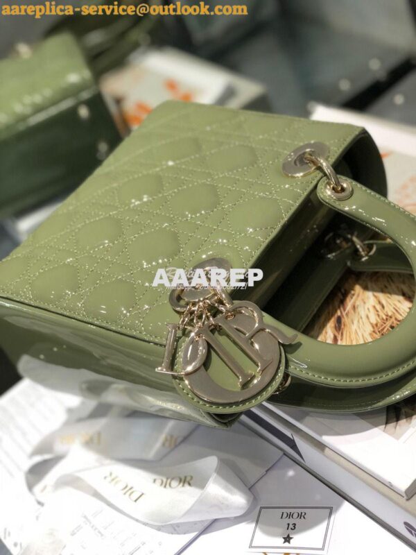 Replica Dior My ABCdior Lady Dior Bag in Patent Calfskin M0538 Dusty J 5