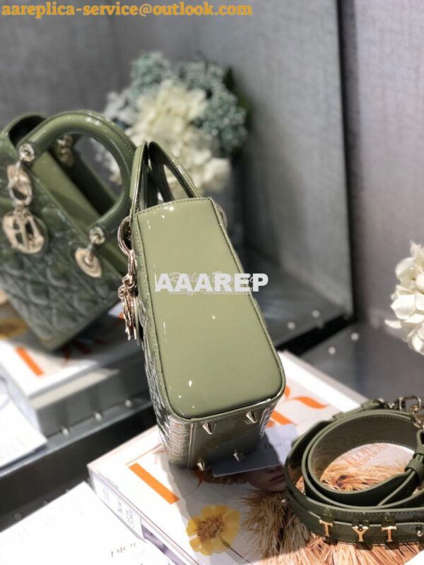 Replica Dior My ABCdior Lady Dior Bag in Patent Calfskin M0538 Dusty J 7