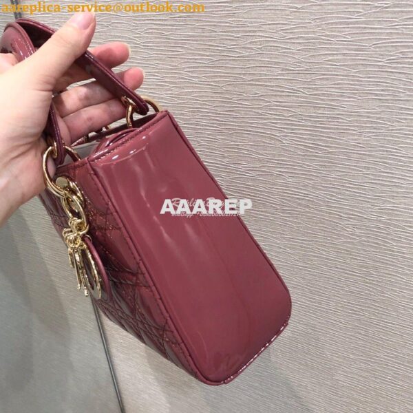 Replica Dior My ABCdior Lady Dior Bag in Patent Calfskin M0538 Mallow 5