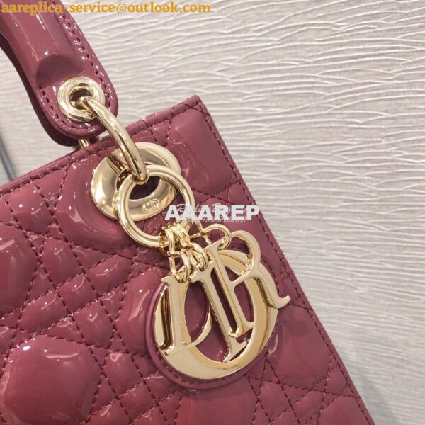 Replica Dior My ABCdior Lady Dior Bag in Patent Calfskin M0538 Mallow 6