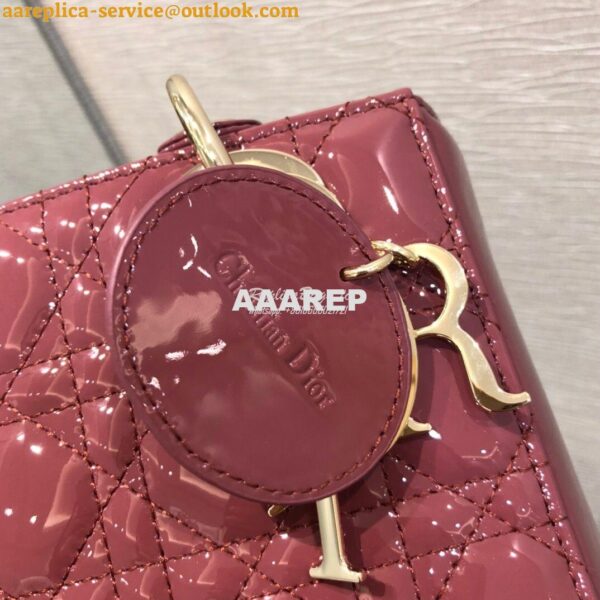 Replica Dior My ABCdior Lady Dior Bag in Patent Calfskin M0538 Mallow 7