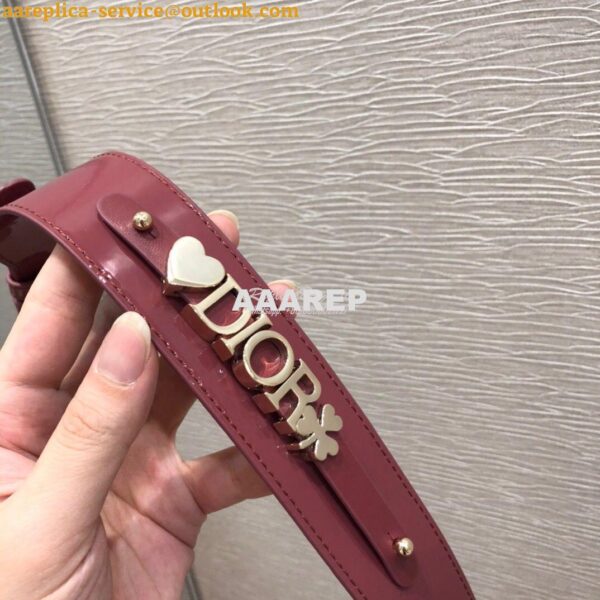 Replica Dior My ABCdior Lady Dior Bag in Patent Calfskin M0538 Mallow 8