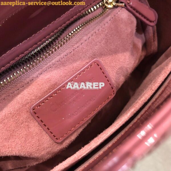 Replica Dior My ABCdior Lady Dior Bag in Patent Calfskin M0538 Mallow 10
