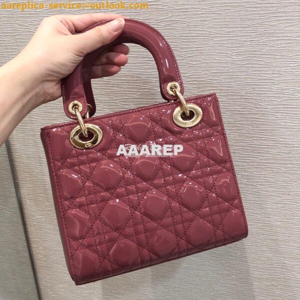 Replica Dior My ABCdior Lady Dior Bag in Patent Calfskin M0538 Mallow 11