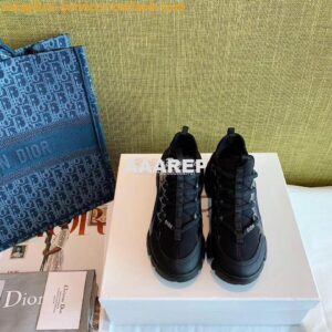 Replica Dior D-Connect Sneaker Technical Fabric Black 2