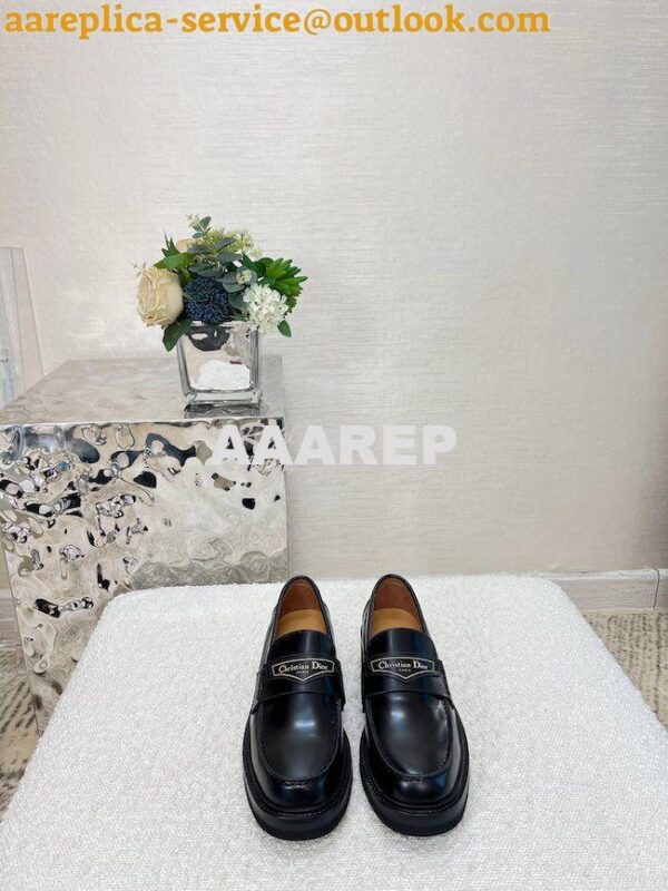 Replica Dior Boy Loafer Black Brushed Calfskin KDB759 2