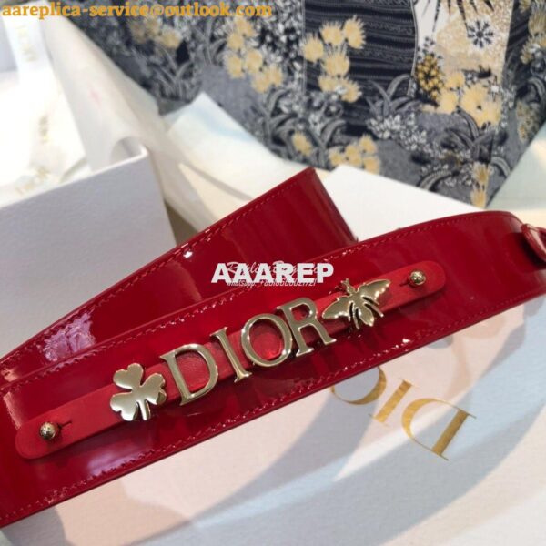 Replica Dior My ABCdior Lady Dior Bag in Patent Calfskin M0538 Red 6