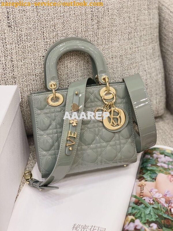 Replica Dior My ABCdior Lady Dior Bag in Patent Calfskin M0538 Stone G