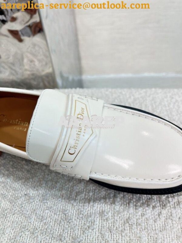 Replica Dior Boy Loafer White Brushed Calfskin KDB759 6