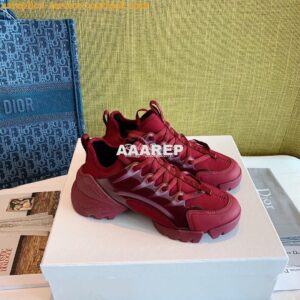 Replica Dior D-Connect Sneaker Technical Fabric Burgundy