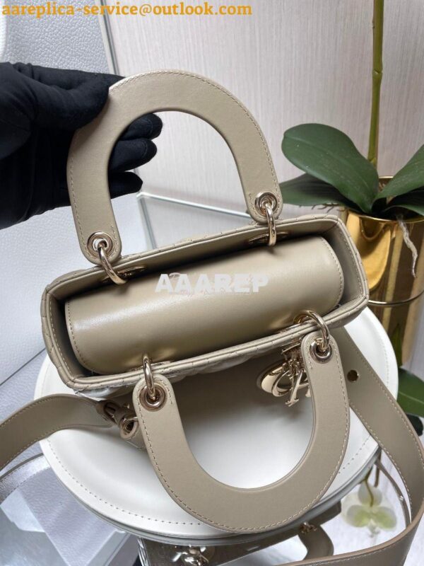 Replica Dior My ABCdior Lady Dior Bag Lambskin M0538 Natural 5