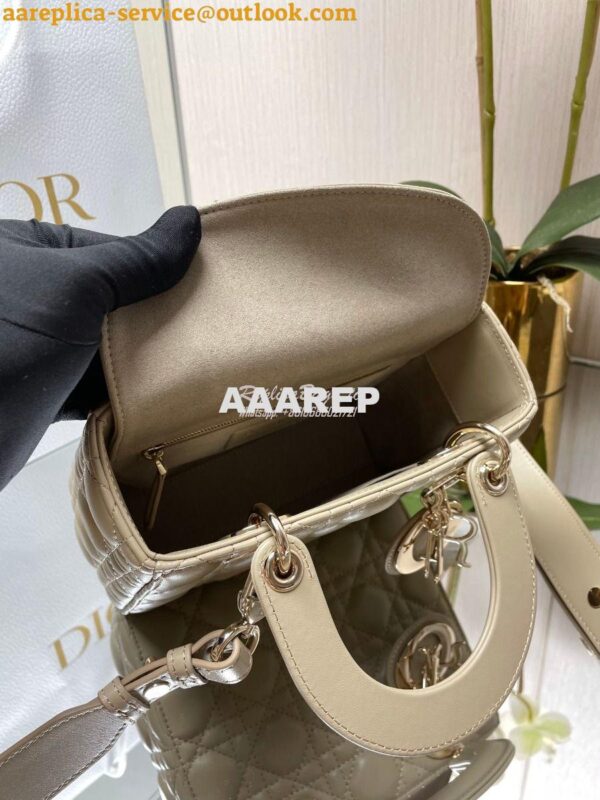 Replica Dior My ABCdior Lady Dior Bag Lambskin M0538 Natural 6