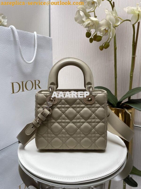 Replica Dior My ABCdior Lady Dior Bag Lambskin M0538 Natural 8