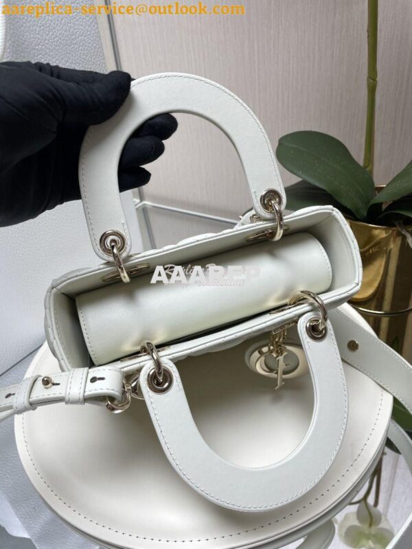 Replica Dior My ABCdior Lady Dior Bag Lambskin M0538 White 4