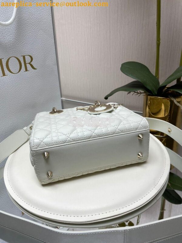 Replica Dior My ABCdior Lady Dior Bag Lambskin M0538 White 6