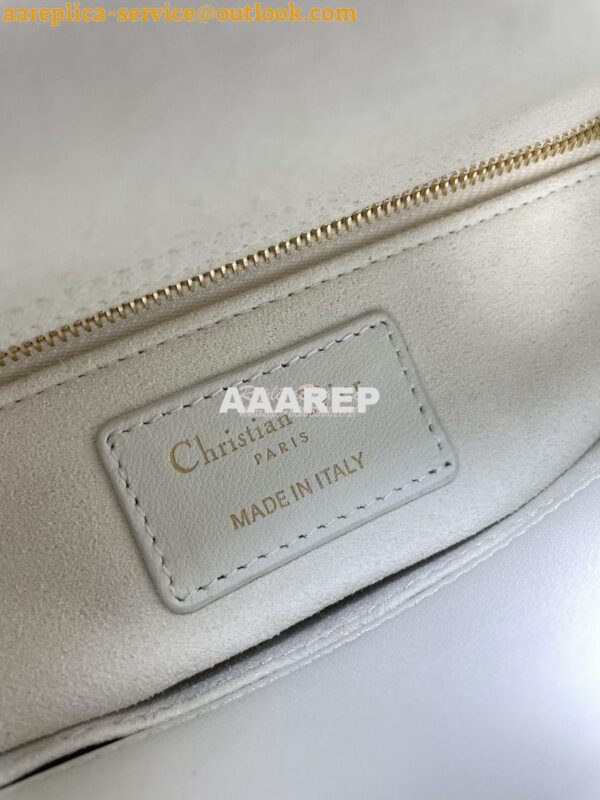 Replica Dior My ABCdior Lady Dior Bag Lambskin M0538 White 9