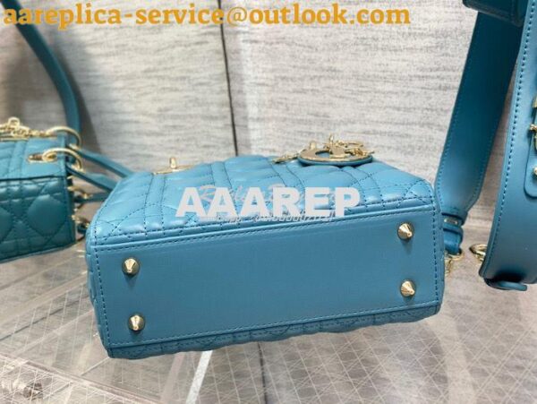 Replica Dior My ABCdior Lady Dior Bag M0538 Azure Blue Cannage Lambski 18