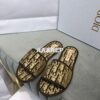 Replica Dior Chez Moi Slide Embroidered Cotton and Shearling KDQ734 2