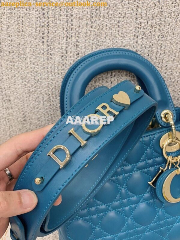 Replica Dior My ABCdior Lady Dior Bag M0538 Peacock Blue 4