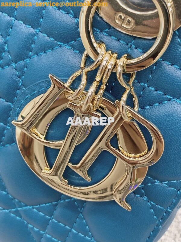 Replica Dior My ABCdior Lady Dior Bag M0538 Peacock Blue 5