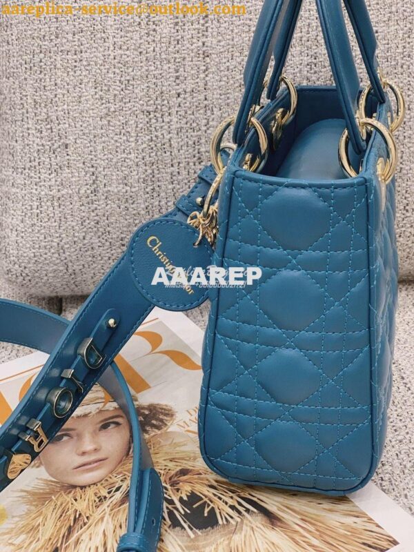 Replica Dior My ABCdior Lady Dior Bag M0538 Peacock Blue 6
