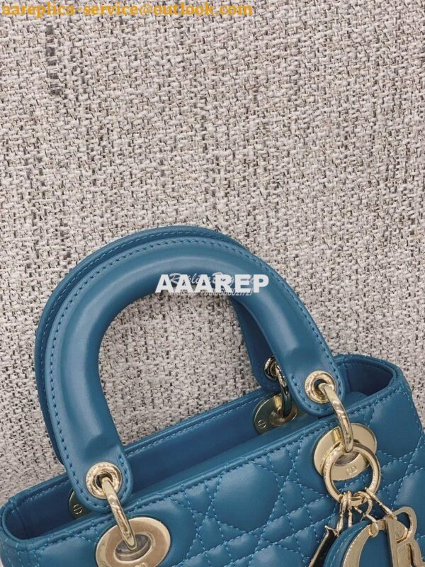 Replica Dior My ABCdior Lady Dior Bag M0538 Peacock Blue 12