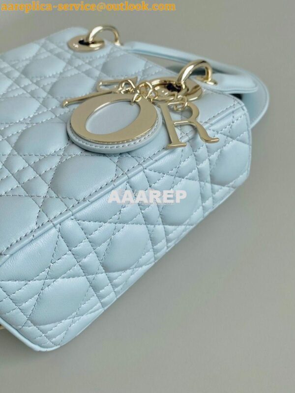 Replica Dior My ABCdior Lady Dior Bag M0538 Placid Blue Cannage Lambsk 5