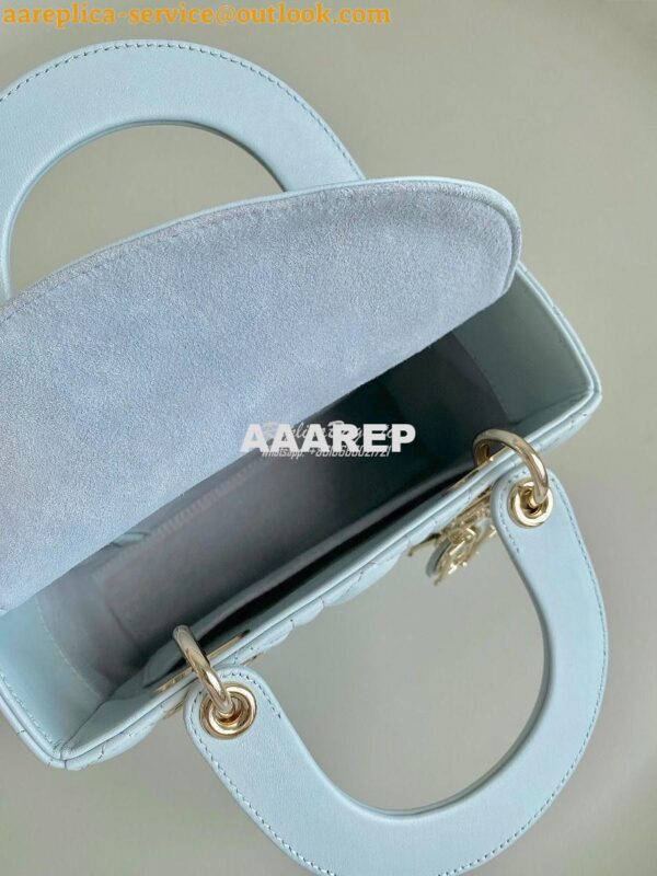 Replica Dior My ABCdior Lady Dior Bag M0538 Placid Blue Cannage Lambsk 8